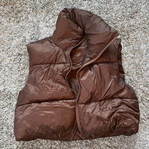 Brown Puffer Vest